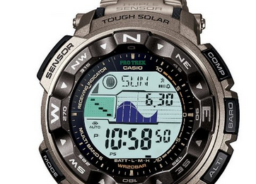 Casio Men's PRW2500T-7CR Pathfinder Triple Sensor Tough Solar Digital Multi-Function Titanium Pathfinder Watch