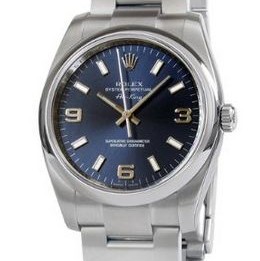 Rolex-Airking-Blue-Arabic-Dial-Domed-Bezel-Mens-Watch